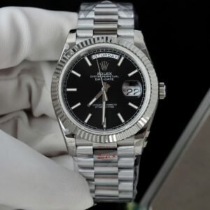 Rolex Day-Date Watch Black Dial 40mm