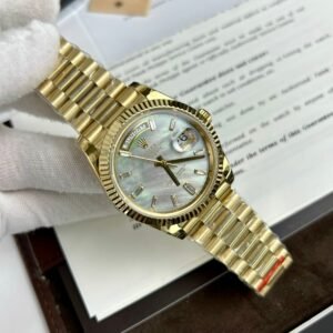 Rolex Day-Date Watch Mother Of Pearl Dial 40mm