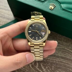 Rolex Day-Date Watch Mother Of Pearl Dial President Strap 40mm
