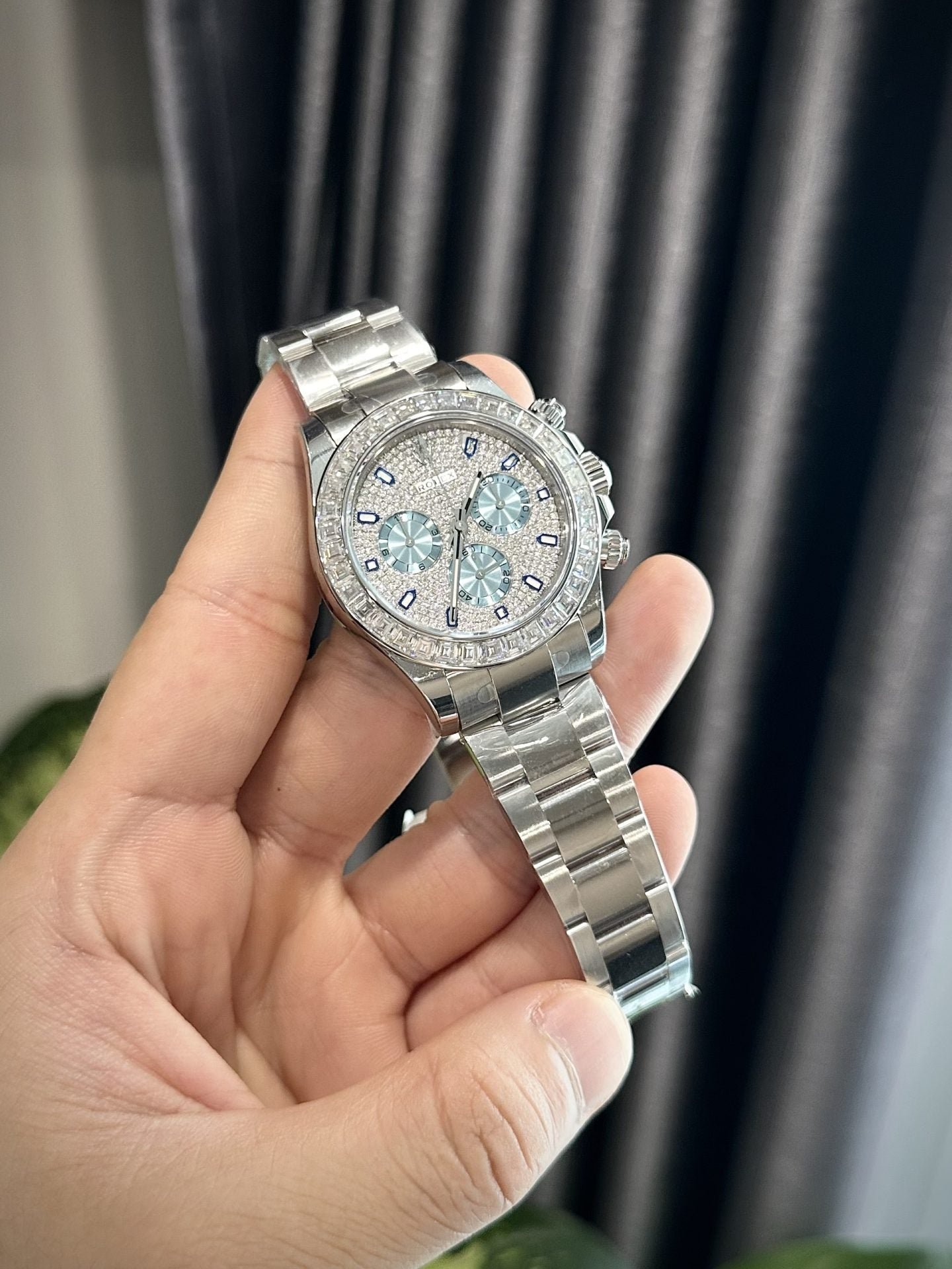 Rolex Watch Daytona Diamonds Moissanite 40mm - Image 4