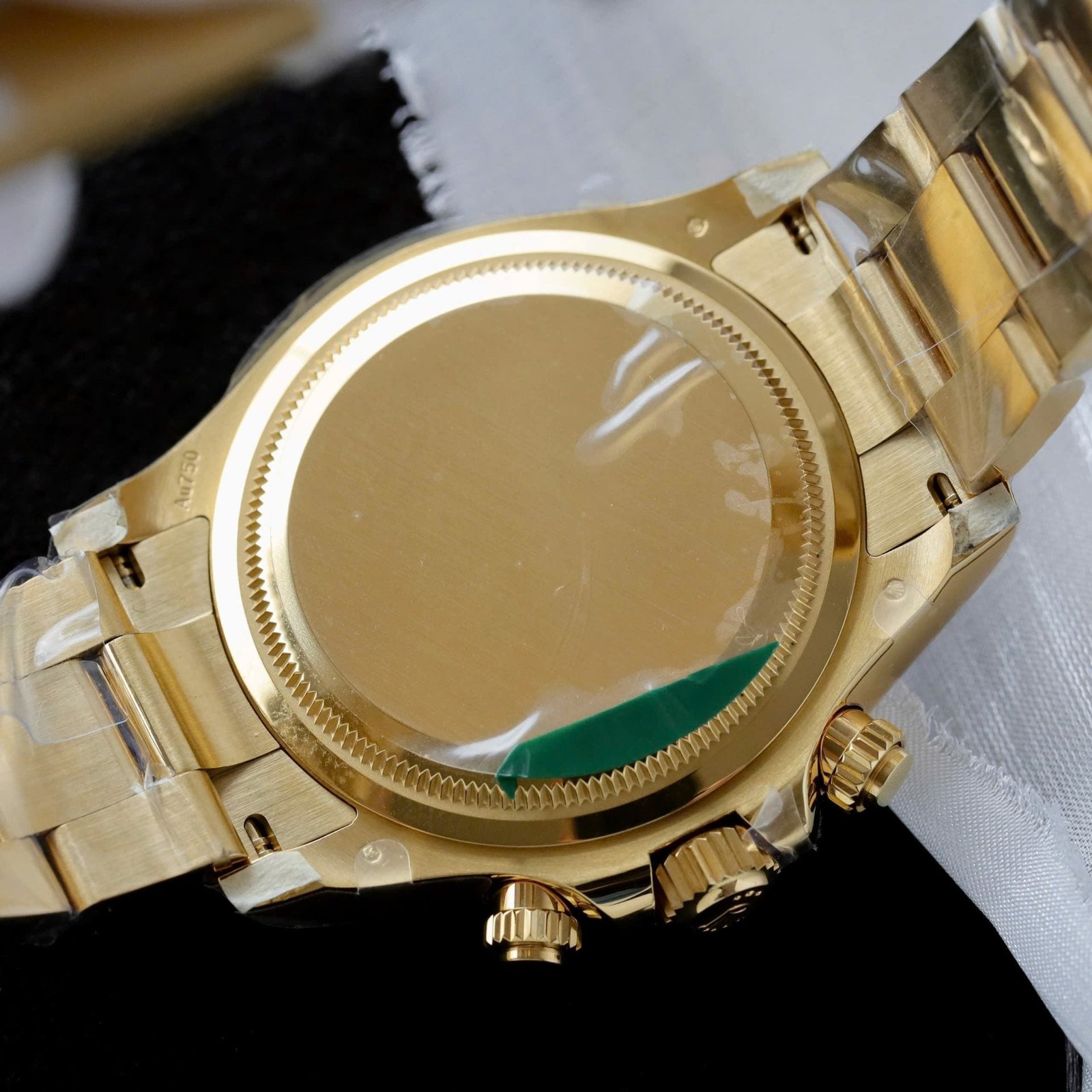 Rolex Daytona Meteorite Dial Watch Gold Wrapped + Moisanite Baguette 40mm - Image 9