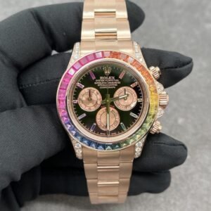 Rolex Daytona Rainbow M116595R 18K Solid Gold And Gemstones 40mm