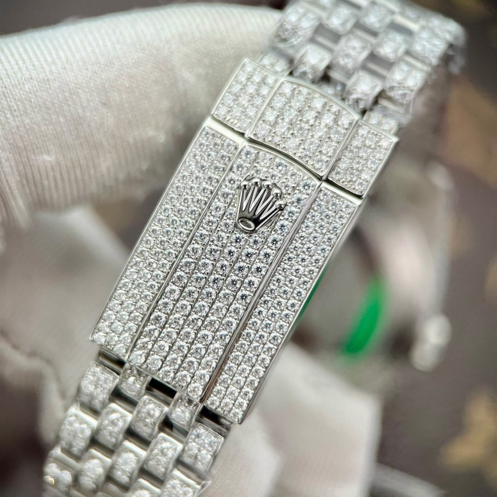 Rolex Watch DateJust Full Diamonds Moissanite 41mm - Image 6