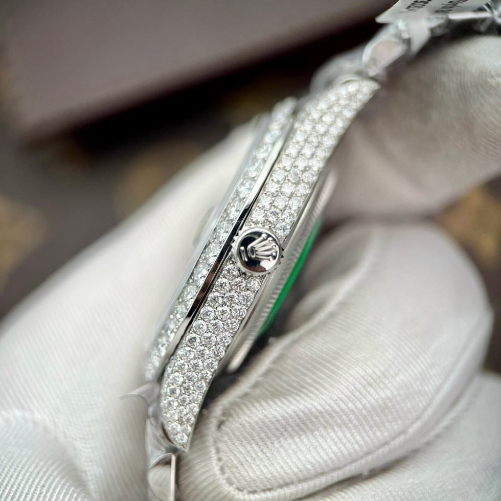 Rolex Watch DateJust Full Diamonds Moissanite 41mm - Image 3