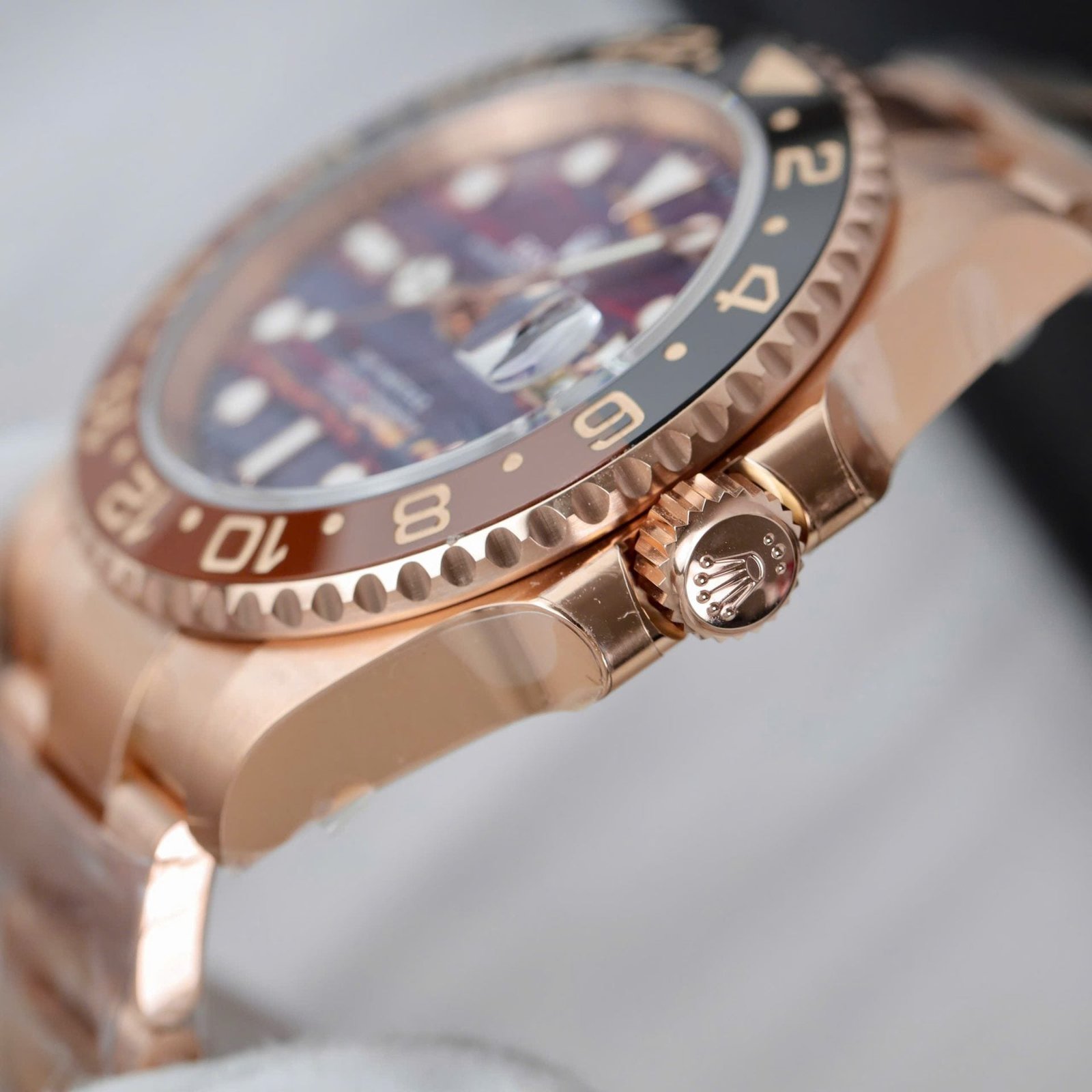 Rolex 126715CHNR Watch Rose Gold Tiger Eye Stone Dial 40mm - Image 8