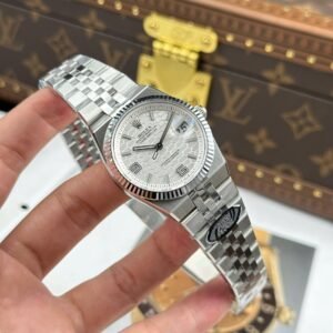 Rolex Land-Dweller 127234 Watch White Dial Honeycomb Pattern 36mm