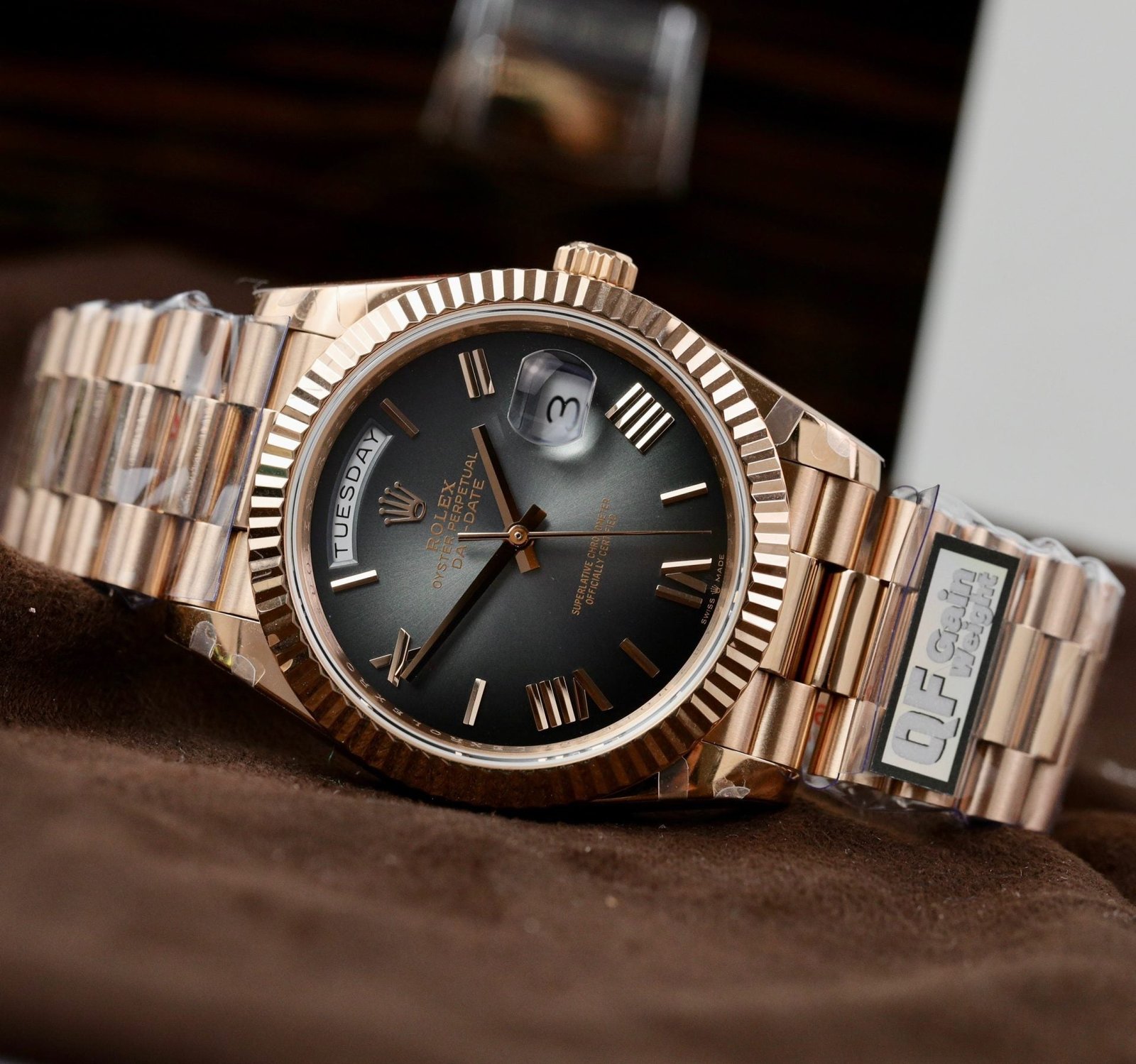 Rolex Watch Day-Date Dial Gray Ombre 40mm