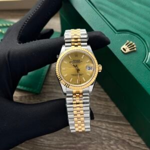 Rolex Date Just Watch Yellow Dial Jubilee Strap 31mm