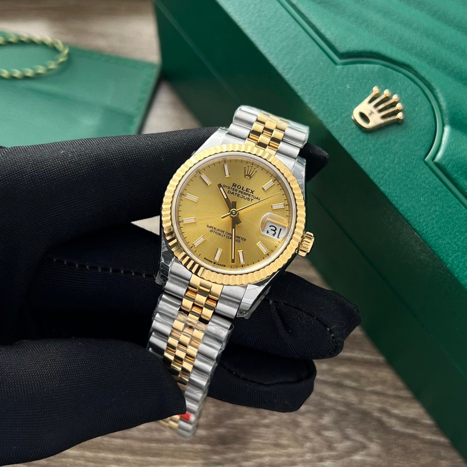 Rolex Date Just Watch Yellow Dial Jubilee Strap 31mm - Image 3