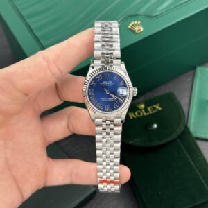 Rolex Watch Date Just Roman Numeral Pile Blue Dial 31mm