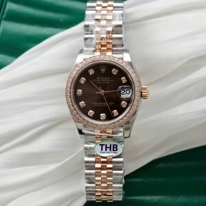 Rolex DateJust High End Watch Chocolate Dial Bezel Diamonds 31mm