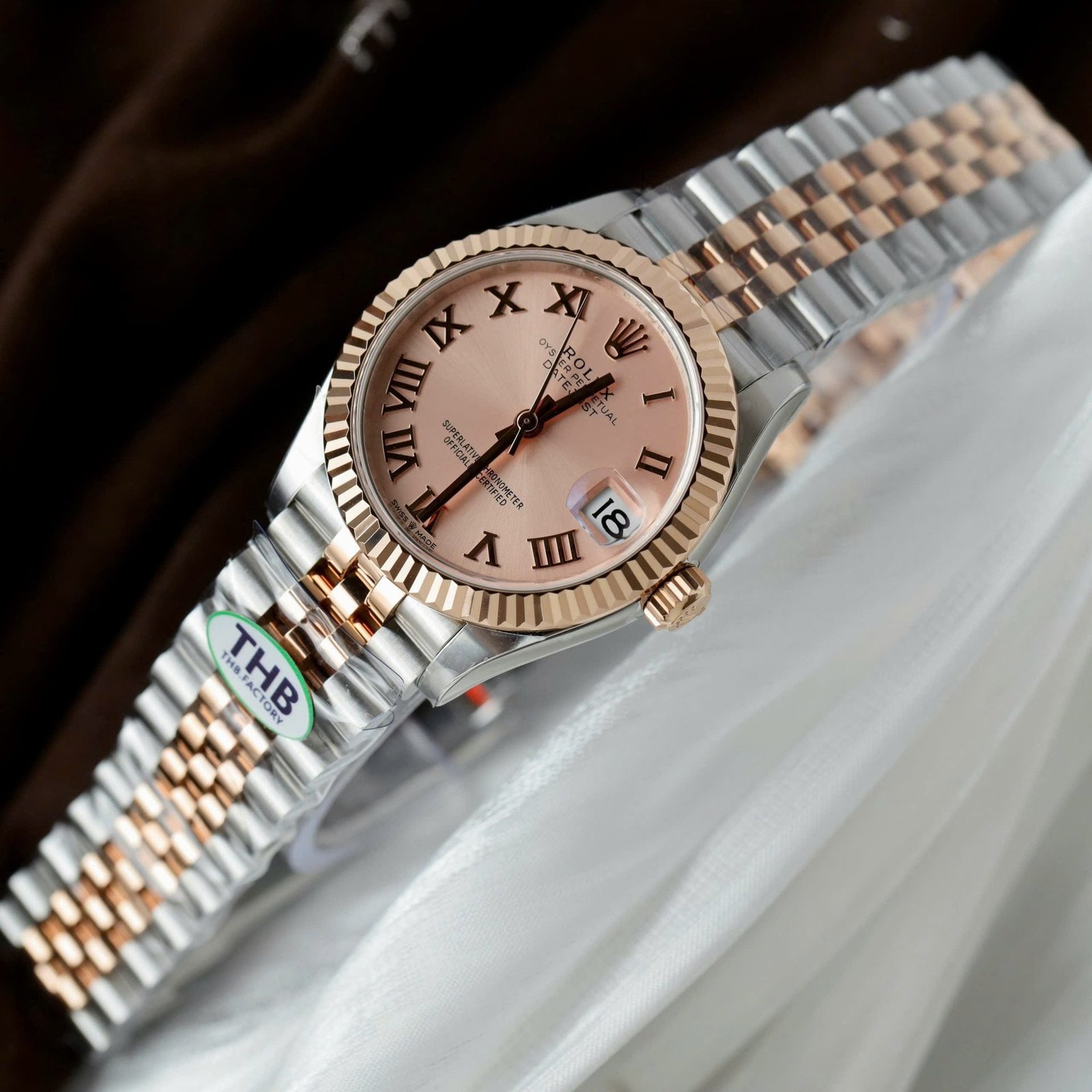 Rolex DateJust Watch Pink Dial 31mm