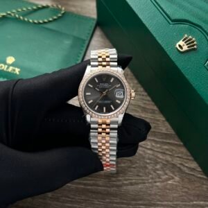 Rolex Date just Watch Womens Black Dial 31mm