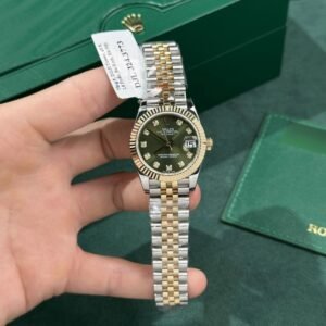 Rolex Watch DateJust Gold Wrapped Green Dial 31mm