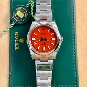 Rolex Oyster Perpetual 124300 Red Dial Oyster Strap 41mm