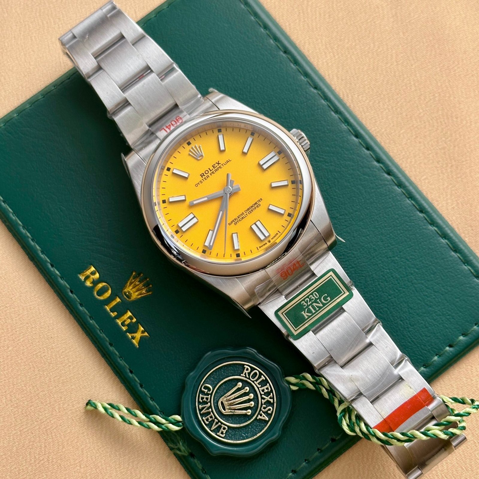 Rolex Oyster Perpetual 124300 Yellow Dial Watch 41mm - Image 2