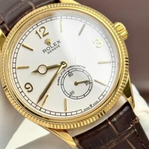 Rolex Perpetual 1908 Yellow 11 Watch White Dial 39mm