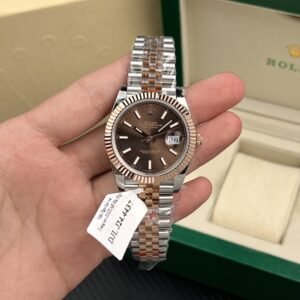 Rolex Watches Date Just Gold Wrapped Chocolate Dial 41mm