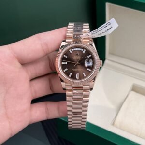 Rolex Watch Day-Date Gold Wrapped Chocolate Dial 40mm