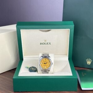 Rolex Watch Oyster Perpetual 124300 Yellow Dial 41mm