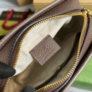 Gucci Jumbo GG Mini Bag Camel And Ebony Jumbo GG Canvas For Women 8.9in/22.5cm