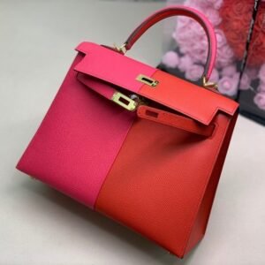 Hermes Kelly 28 Sellier Epsom Bag Red/Pink For Women, Women’s Handbags, Shoulder Bags 11in/28cm