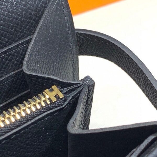 Hermes Kelly Wallet To Go Woc Black With Gold Toned Hardware Bag For Women 8.2in/21cm - Image 17