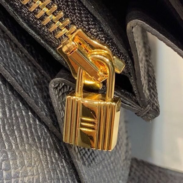 Hermes Kelly Wallet To Go Woc Black With Gold Toned Hardware Bag For Women 8.2in/21cm - Image 16