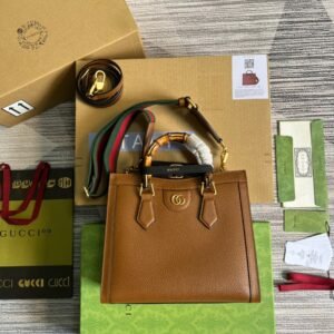Gucci Diana Medium Tote Bag Brown For Women, Women's Bags 11in/27cm GG