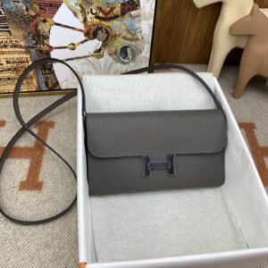 Hermes Constance Long Togo Wallet Grey, Silver Toned Hardware Bag For Women, Women’s Handbags, Shoulder Bags 8.1in/21cm
