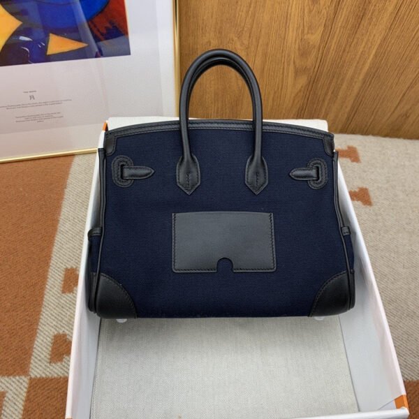 Hermes Birkin Cargo 25 Dark Blue, SIlver Toned Hardware Bag For Women, Women’s Handbags, Shoulder Bags 9.8in/25cm - Image 4