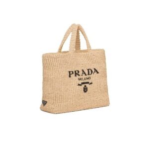 Prada Raffia Tote Bag Beige For Women, Women’s Bags 18.5in/47cm