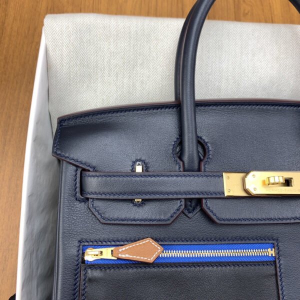 Hermes Birkin Colormatic Bag 30 Navy Blue, Gold Toned Hardware Bag For Women, Women’s Handbags, Shoulder Bags 11.8in/30cm - Image 8