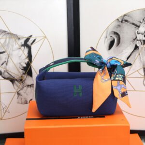 Hermes Bride A Brac Case Dark Blue Bag For Women, Women’s Handbags, Shoulder Bags 9.8in/25cm