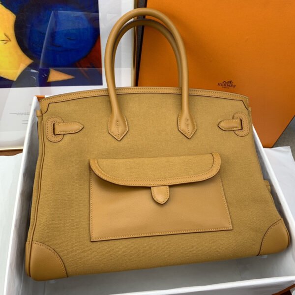 Hermes Birkin Cargo 35 Beige, Silver Toned Hardware Bag For Women, Women’s Handbags, Shoulder Bags 13.8in/35cm - Image 8