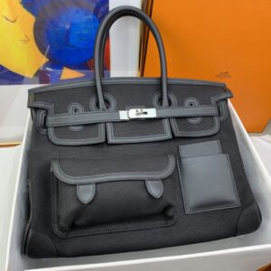 Hermes Birkin Cargo 35 Black, SIlver Toned Hardware Bag For Women, Women’s Handbags, Shoulder Bags 13.8in/35cm