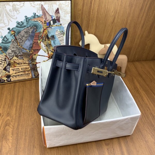 Hermes Birkin Colormatic Bag 30 Navy Blue, Gold Toned Hardware Bag For Women, Women’s Handbags, Shoulder Bags 11.8in/30cm - Image 5