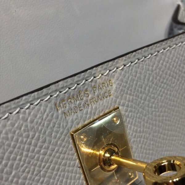 Hermes Mini Kelly Light Blue For Women Gold Toned Hardware 7.5in/19cm - Image 6