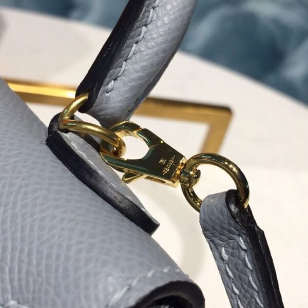 Hermes Mini Kelly Light Blue For Women Gold Toned Hardware 7.5in/19cm - Image 9