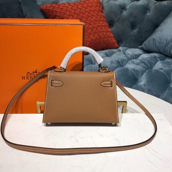 Hermes Mini Kelly Gold For Women Gold Toned Hardware 7.5in/19cm - Image 3