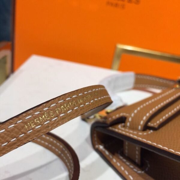 Hermes Mini Kelly Gold For Women Gold Toned Hardware 7.5in/19cm - Image 7