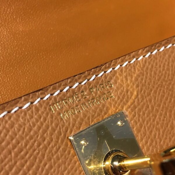 Hermes Mini Kelly Gold For Women Gold Toned Hardware 7.5in/19cm - Image 12