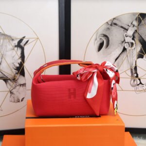 Hermes Bride A Brac Case Red Bag For Women, Women’s Handbags, Shoulder Bags 9.8in/25cm