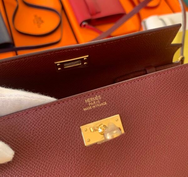 Hermes Kelly Wallet To Go Woc Epsom Wine For Women, Women’s Wallet 8.3in/21cm - Image 5