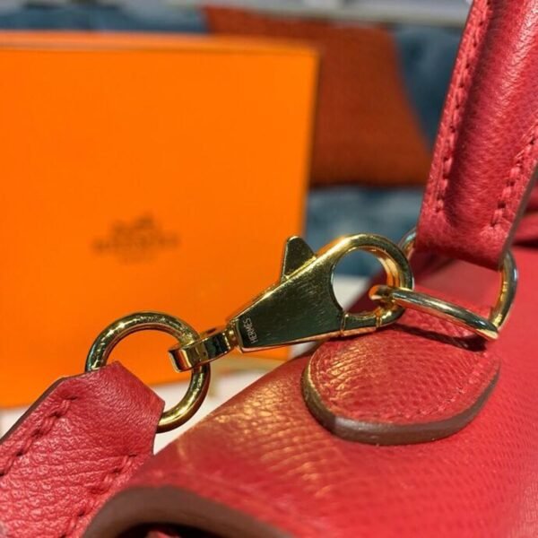 Hermes Kelly Tomate For Women Gold Toned Hardware 10in/25cm - Image 3