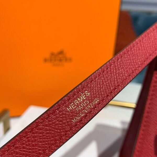 Hermes Kelly Tomate For Women Gold Toned Hardware 10in/25cm - Image 4