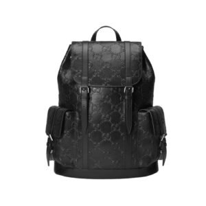 Gucci Embossed Backpack GG Black For Men 41cm / 16.1in