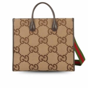 Gucci Tote Bag With Jumbo Camel And Ebony Jumbo GG Canvas For Women 14.6in/37cm ‎