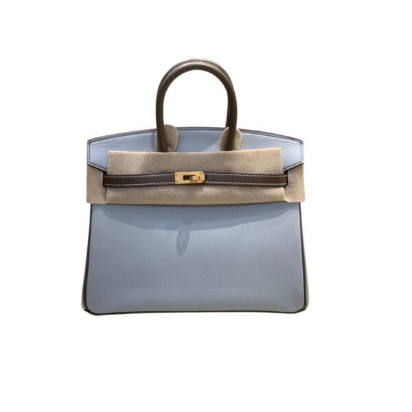 Hermes Birkin 25 Beton Togo Blue For Women 25cm / 9.8in