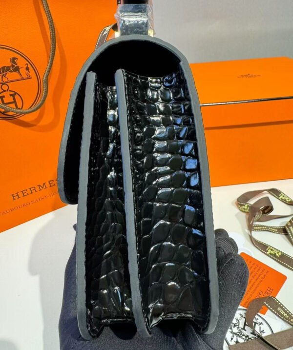 Hermes Constance 23 Pattern Crocodile Black For Women, Women’s Handbags, Shoulder Bag 9in/23cm - Image 9